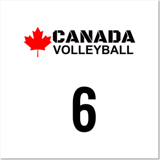 Canada Volleyball 6 Gift Idea Posters and Art